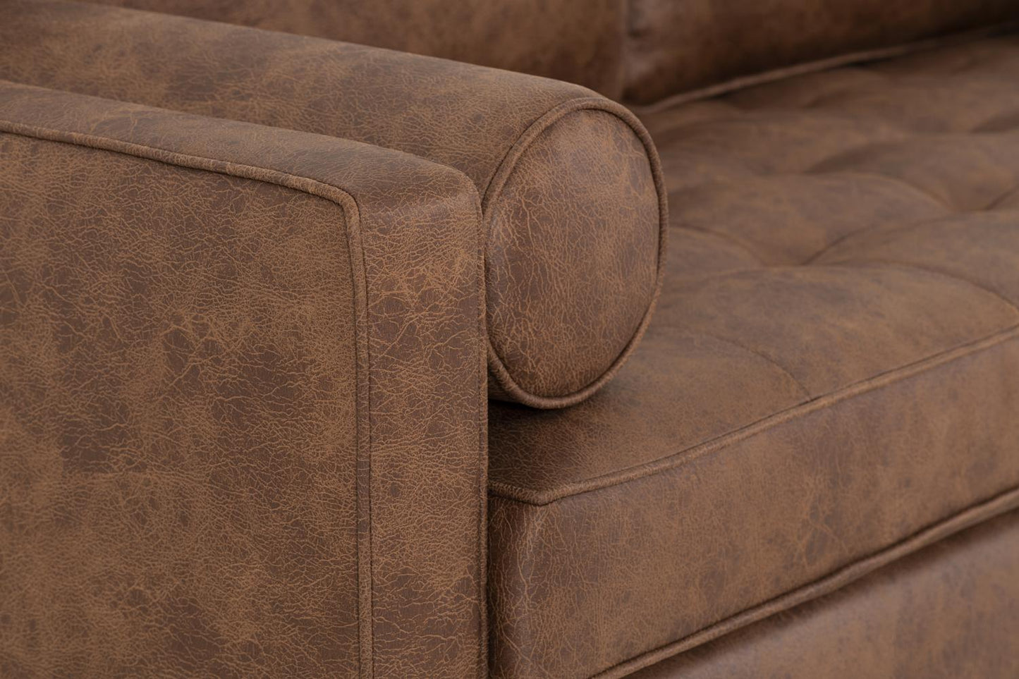 Model 02 3-Seater Sofa, Chestnut