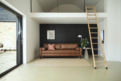 Model 02 3-Seater Sofa, Chestnut