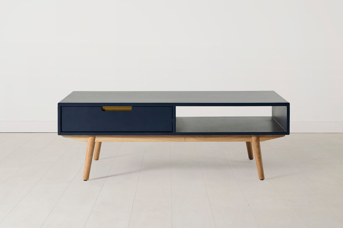 Coffee Table 01, Blue / One drawer