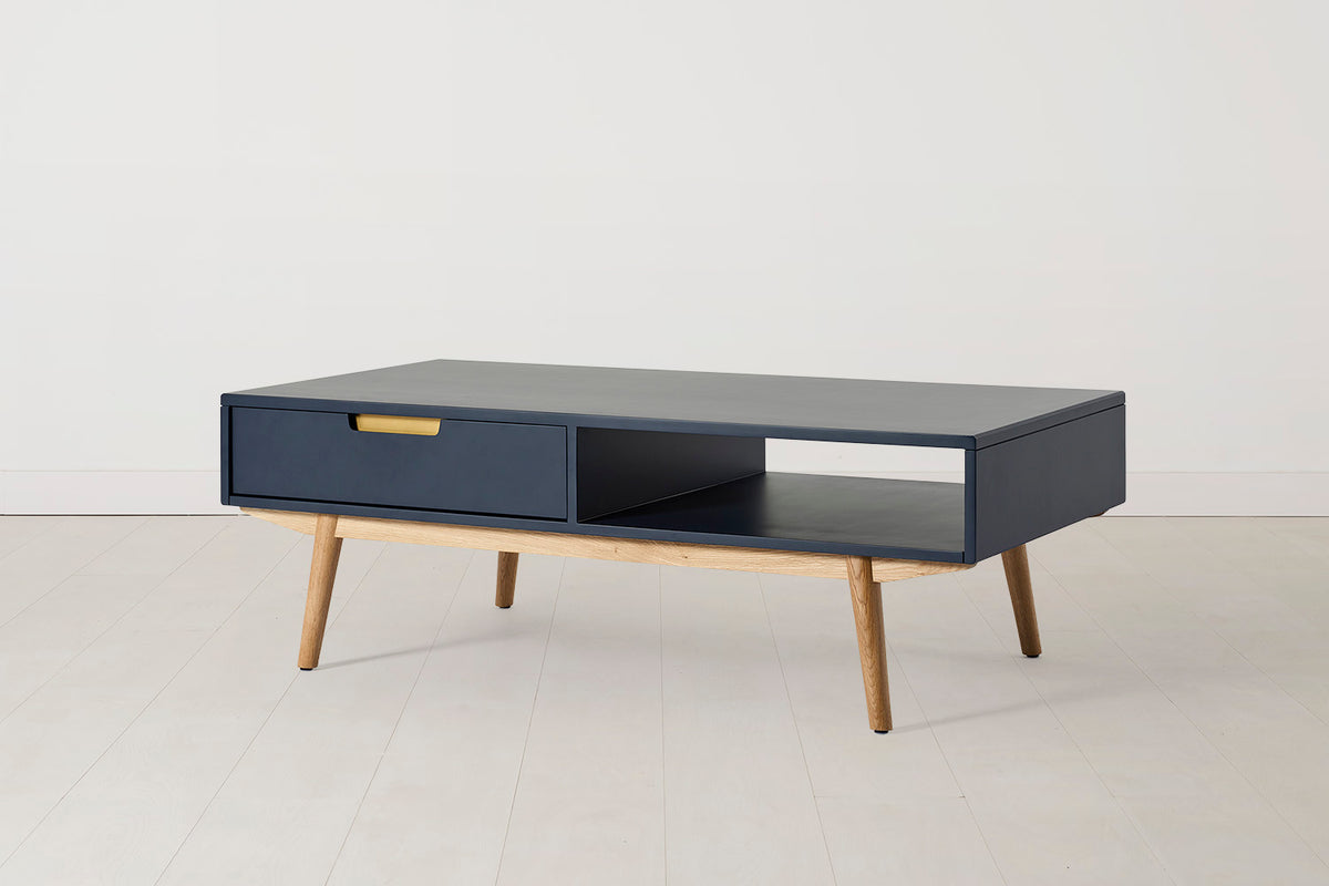 Coffee Table 01, Blue / One drawer