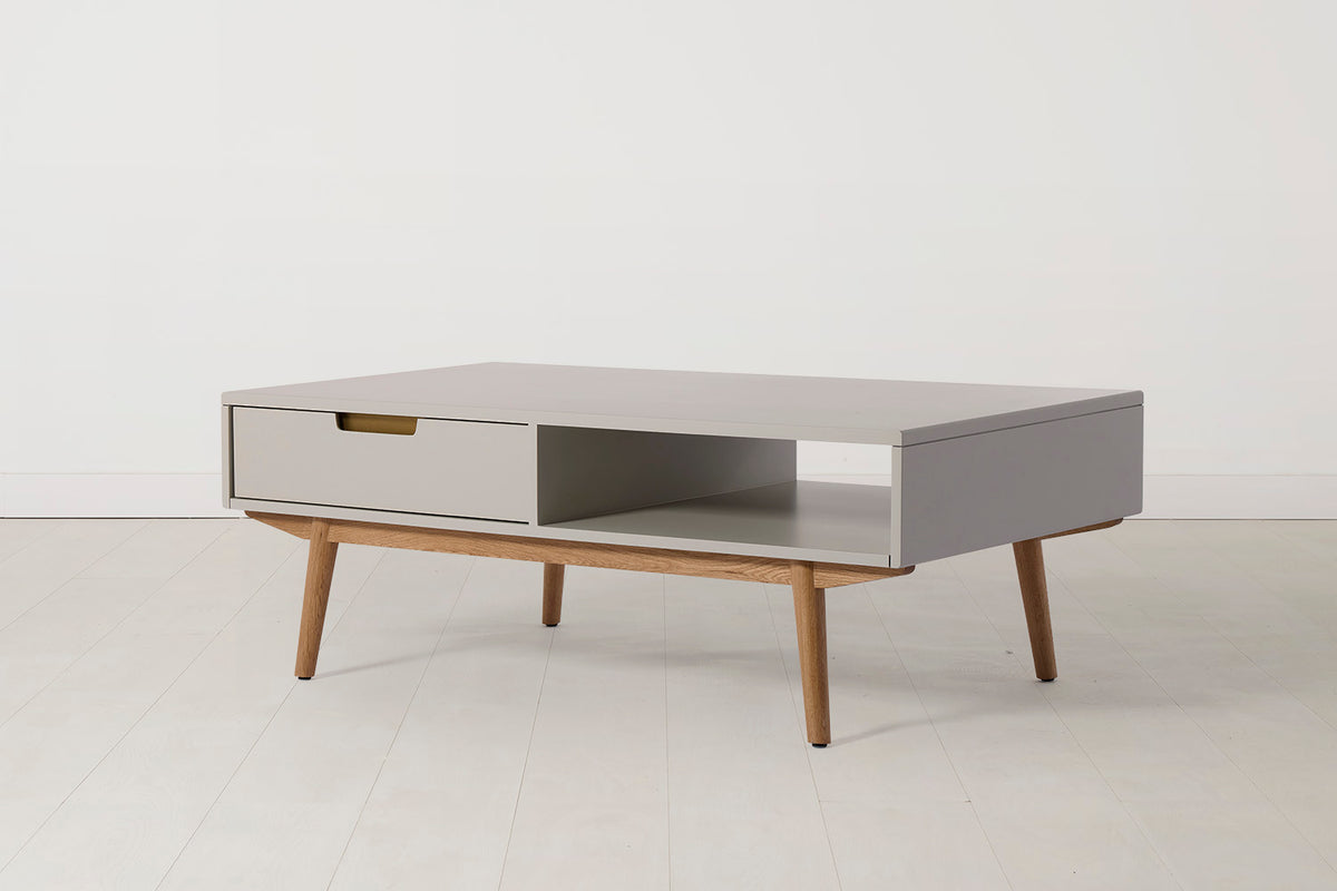 Coffee Table 01, Grey / Two drawers