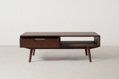Coffee Table 01, Walnut / Two drawers with shelf