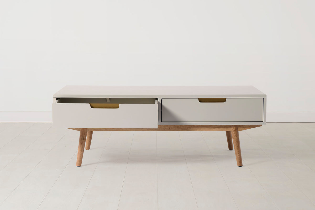 Coffee Table 01, Grey / Two drawers