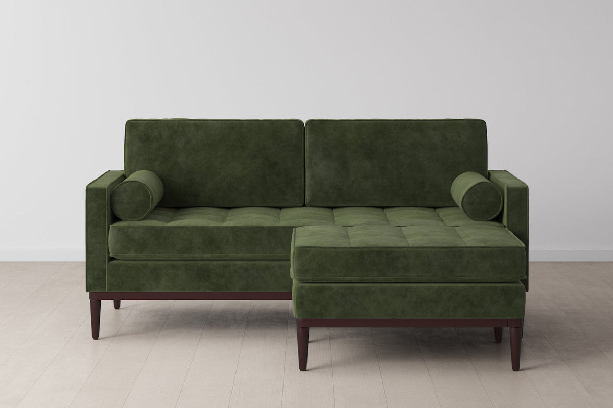 Model 02 2-Seater Sofa with Ottoman, Conifer
