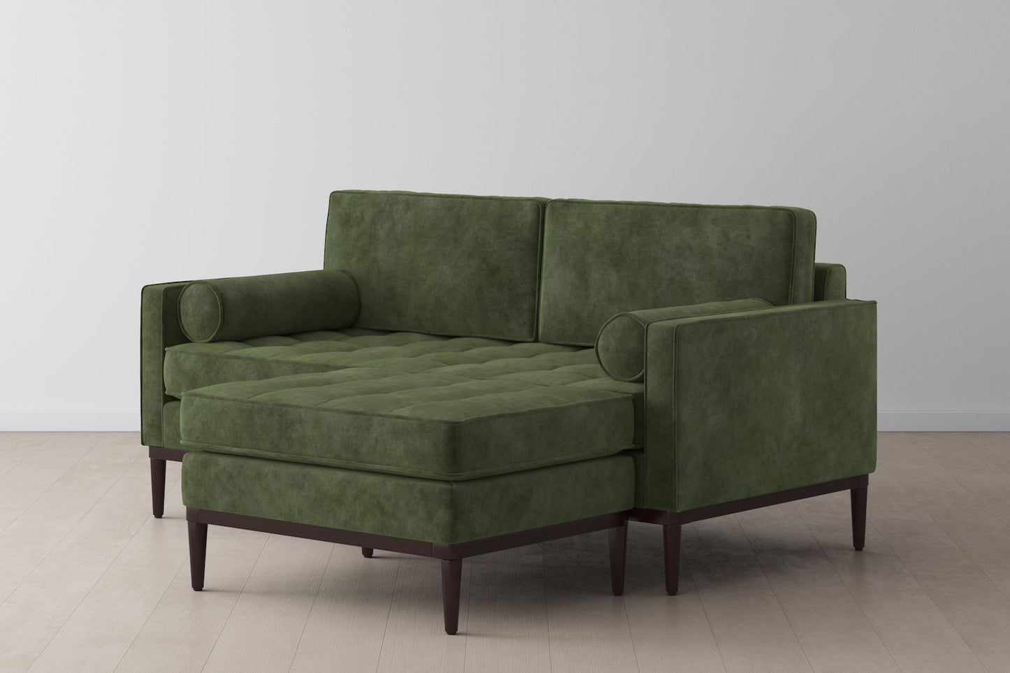 Model 02 2-Seater Sofa with Ottoman, Conifer