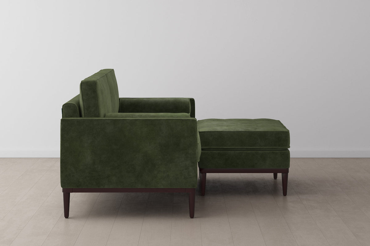 Model 02 2-Seater Sofa with Ottoman, Conifer
