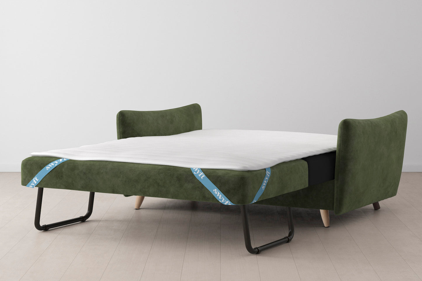Model 08 Sofa Bed 2.5 Seater, Oak / Conifer