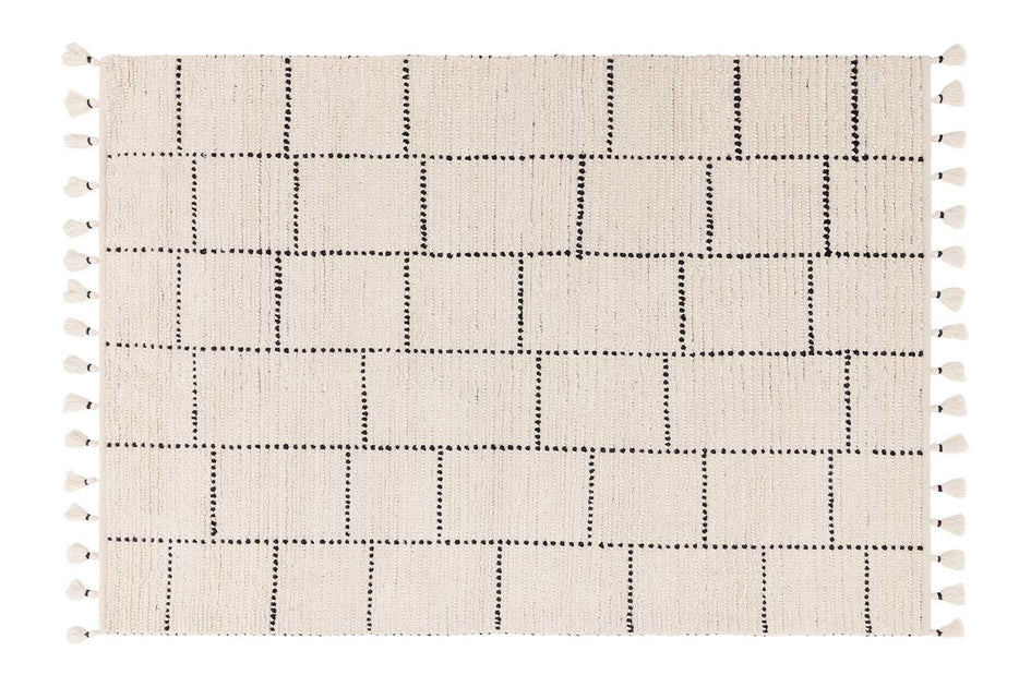 Nepal Rug Cream Black Tile | Cream Rugs | Rugs | Swyft