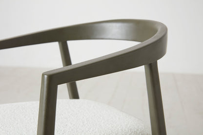 Dining Chair 01 (set of 2), Green / Ivory