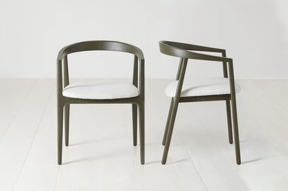 Dining Chair 01 (set of 2), Green / Ivory