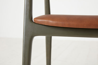 Dining Chair 01 (set of 2), Green / Maple