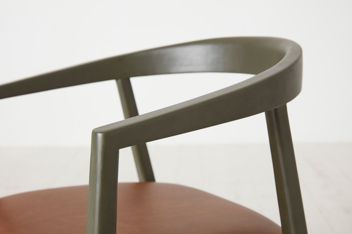 Dining Chair 01 (set of 2), Green / Maple