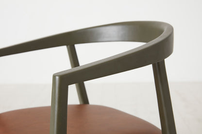 Dining Chair 01 (set of 2), Green / Maple