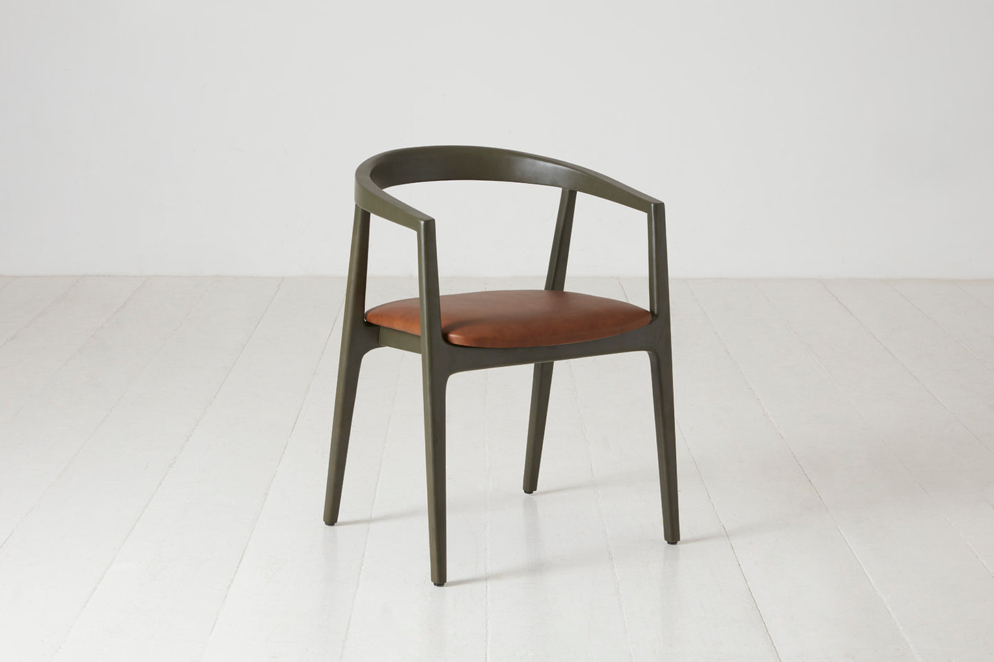 Dining Chair 01 (set of 2), Green / Maple