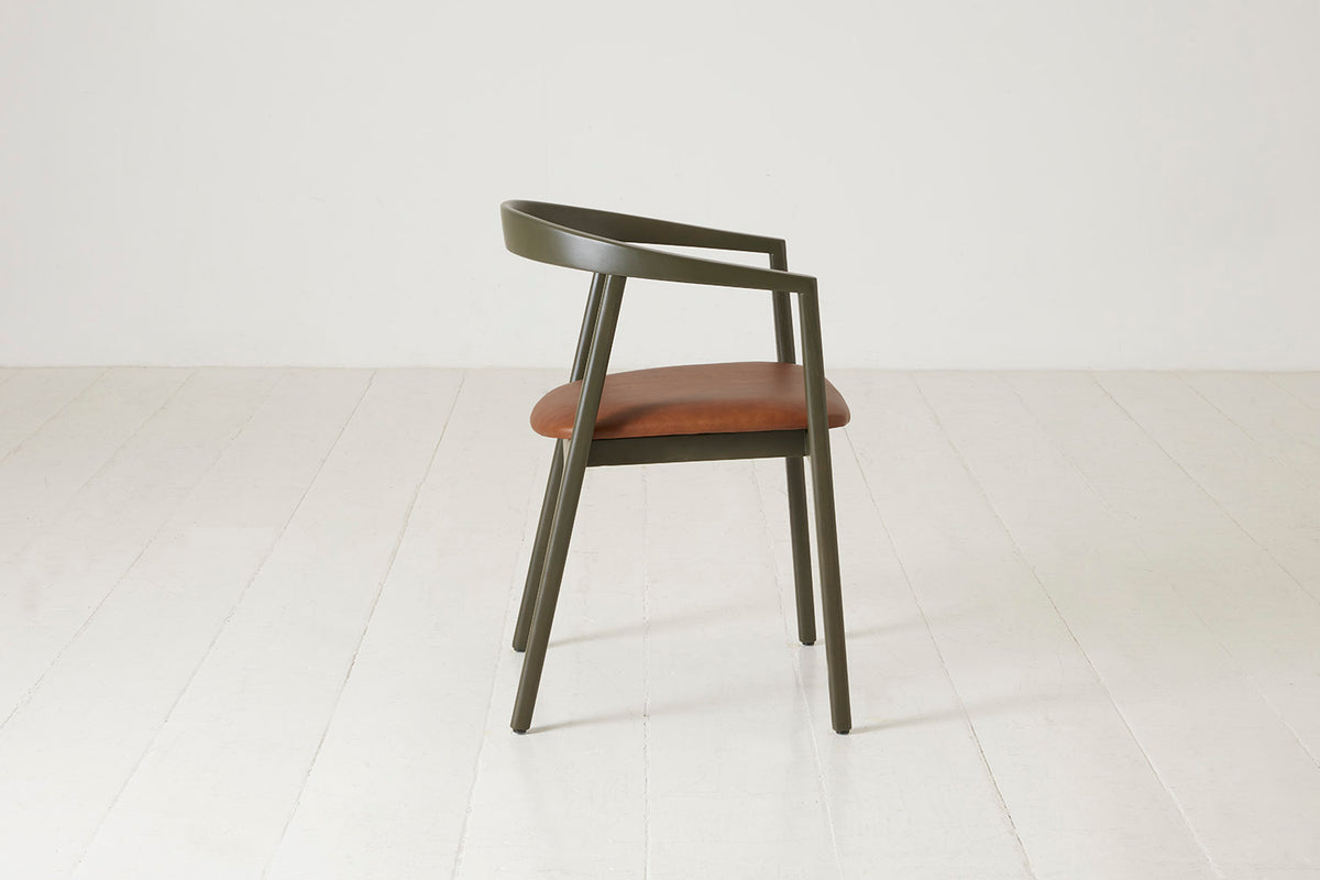 Dining Chair 01 (set of 2), Green / Maple