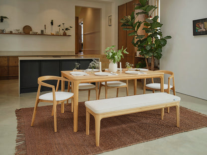 Dining Bench 01, Oak / Oyster