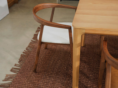 Dining Chair 01 (set of 2), Walnut / Ivory