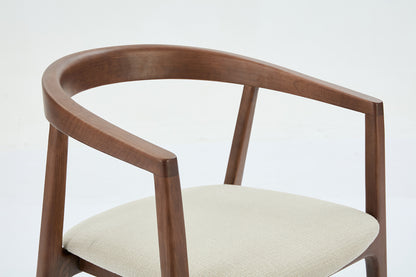 Dining Chair 01 (set of 2), Walnut / Oatmeal