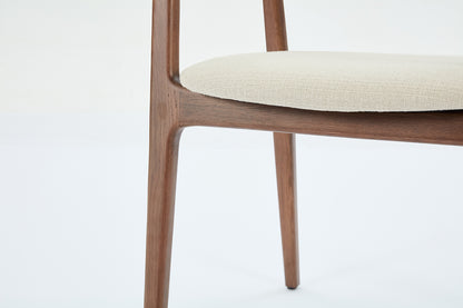 Dining Chair 01 (set of 2), Walnut / Oatmeal