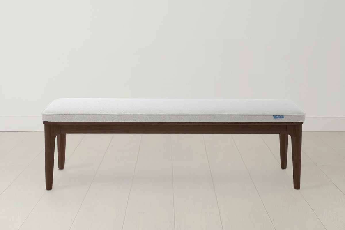 Dining Bench 01, Walnut / Ivory