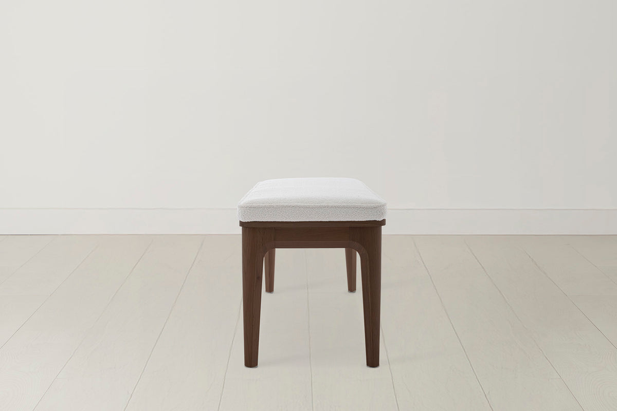 Dining Bench 01, Walnut / Ivory