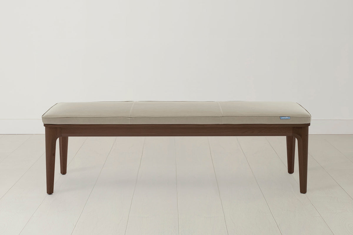 Dining Bench 01, Walnut / Oyster