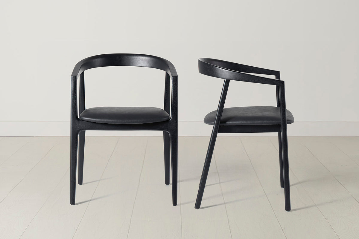 Dining Chair 01 (set of 2), Black / Black