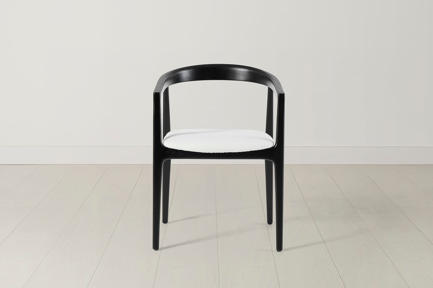 Dining Chair 01 (set of 2), Black / Ivory