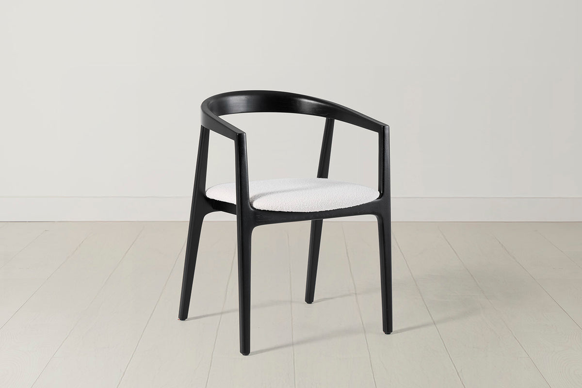 Dining Chair 01 (set of 2), Black / Ivory