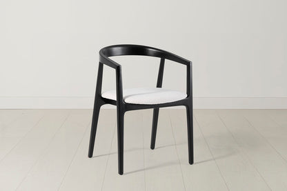 Dining Chair 01 (set of 2), Black / Ivory