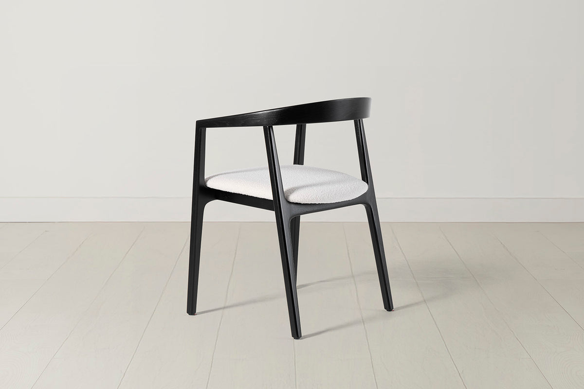 Dining Chair 01 (set of 2), Black / Ivory