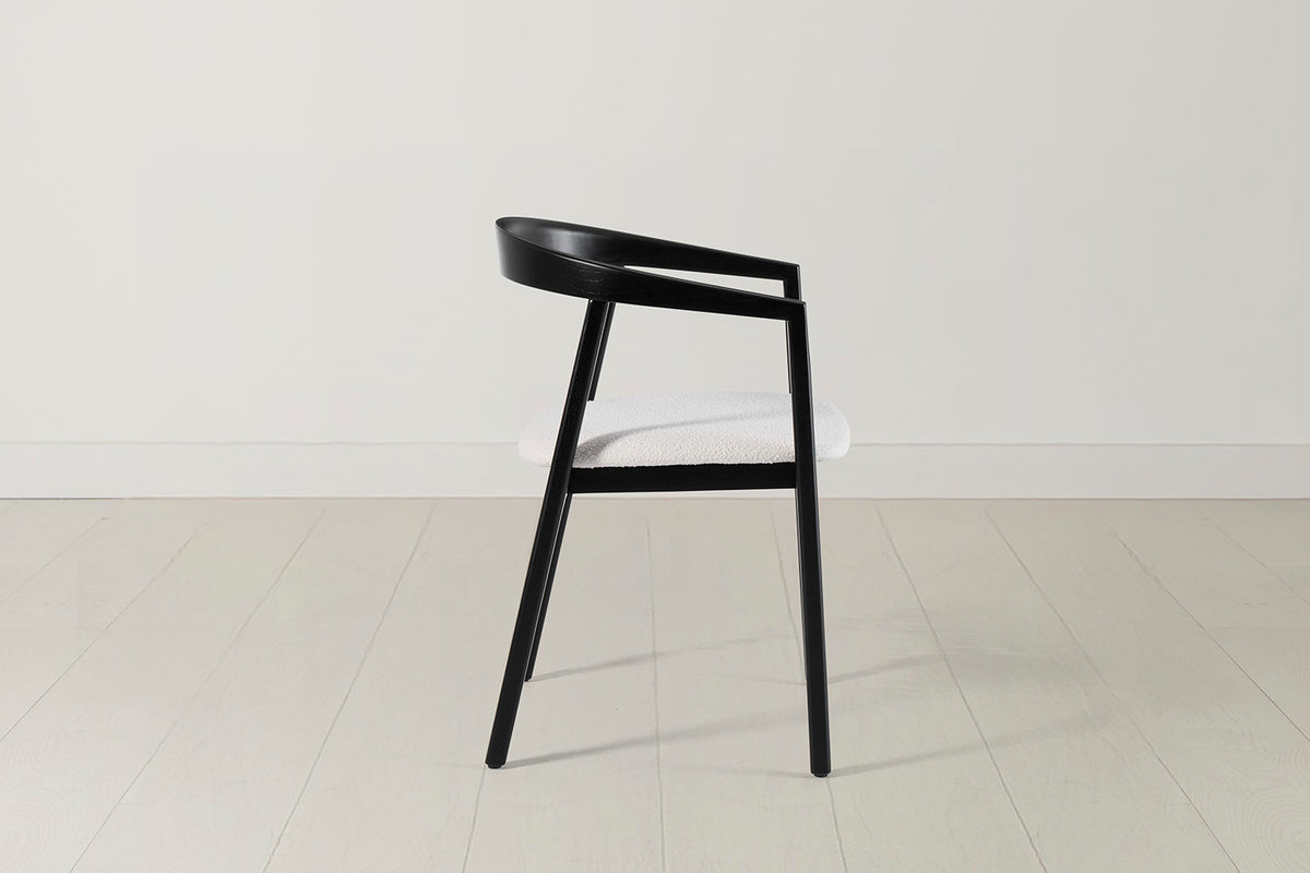 Dining Chair 01 (set of 2), Black / Ivory