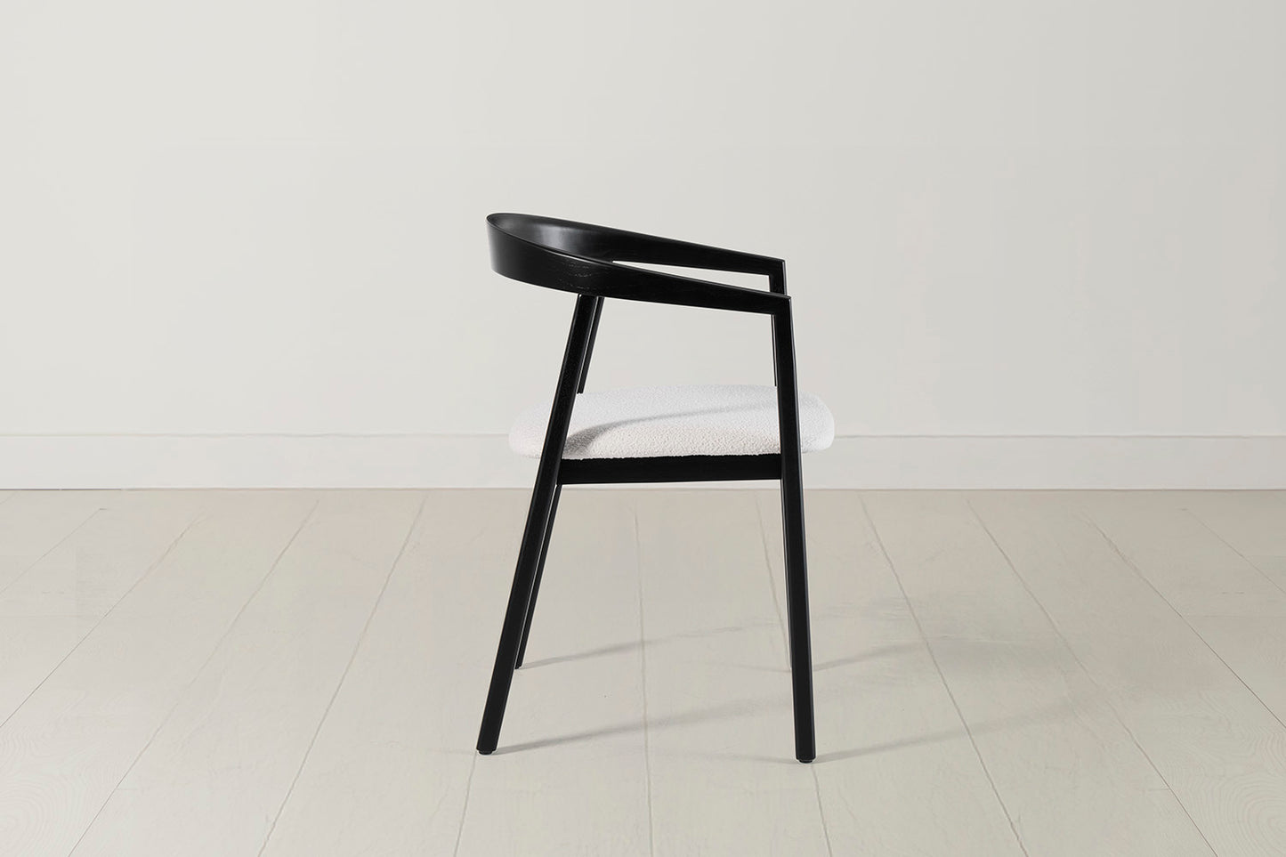 Dining Chair 01 (set of 2), Black / Ivory