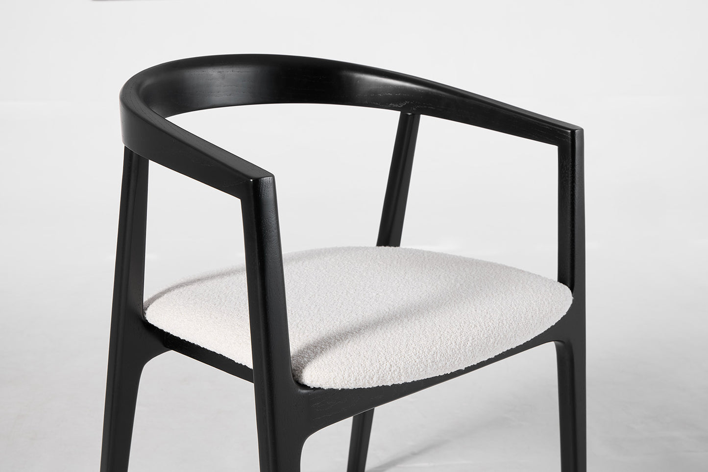 Dining Chair 01 (set of 2), Black / Ivory