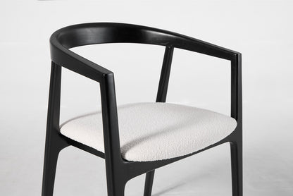 Dining Chair 01 (set of 2), Black / Ivory