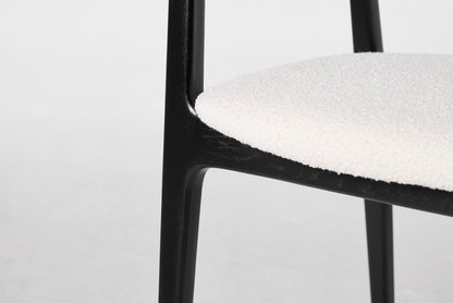 Dining Chair 01 (set of 2), Black / Ivory