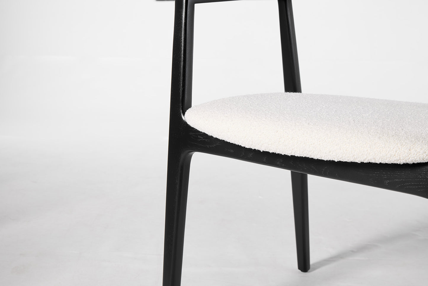 Dining Chair 01 (set of 2), Black / Ivory