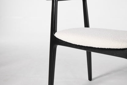 Dining Chair 01 (set of 2), Black / Ivory