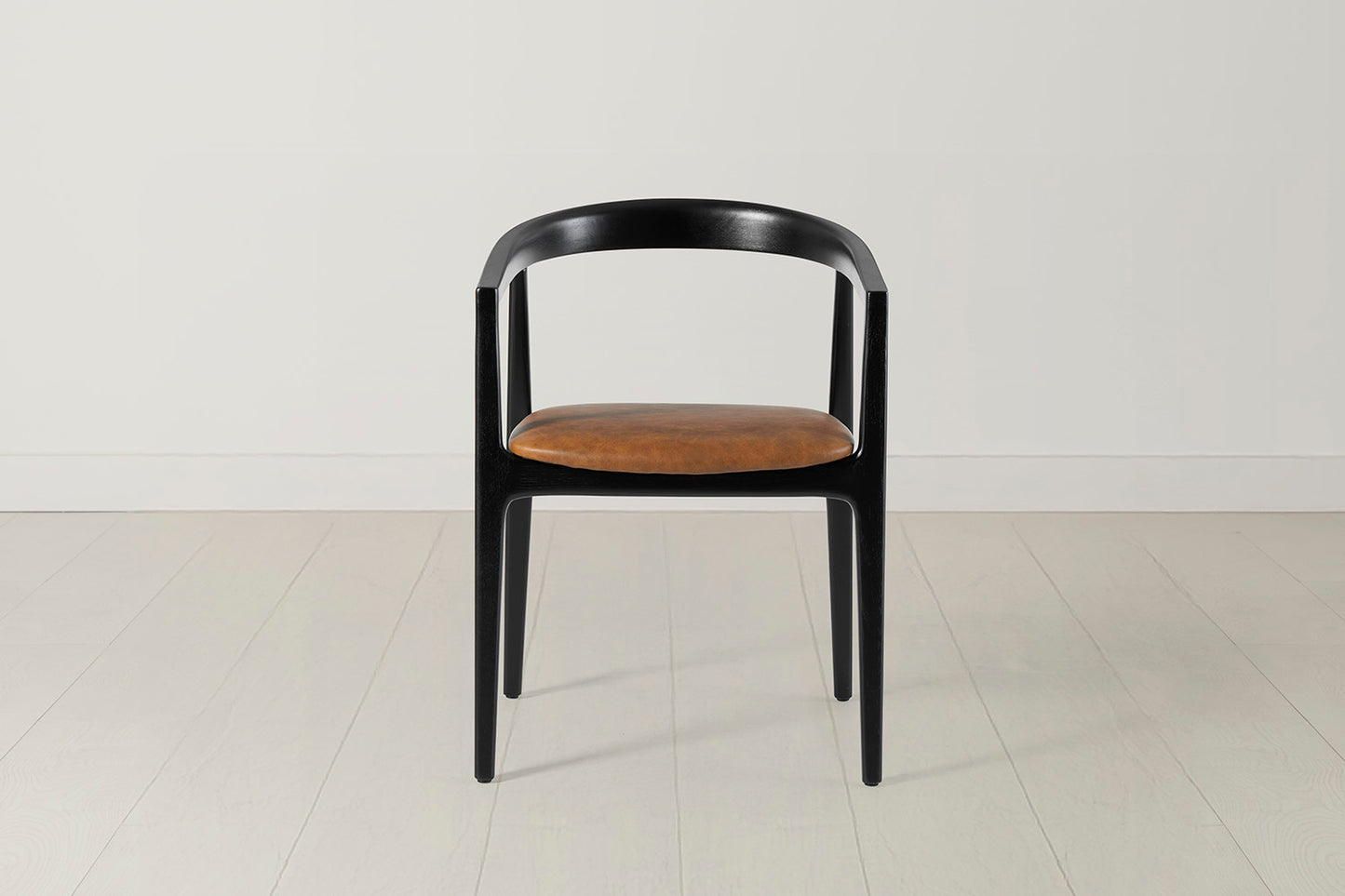 Dining Chair 01 (set of 2), Black / Maple