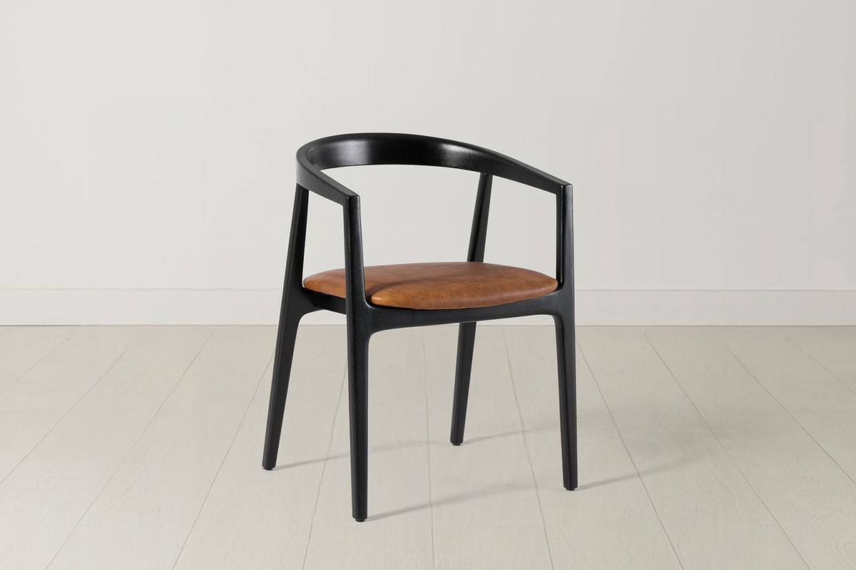 Dining Chair 01 (set of 2), Black / Maple