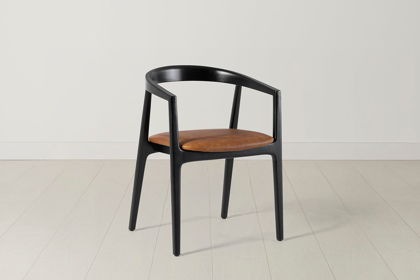 Dining Chair 01 (set of 2), Black / Maple