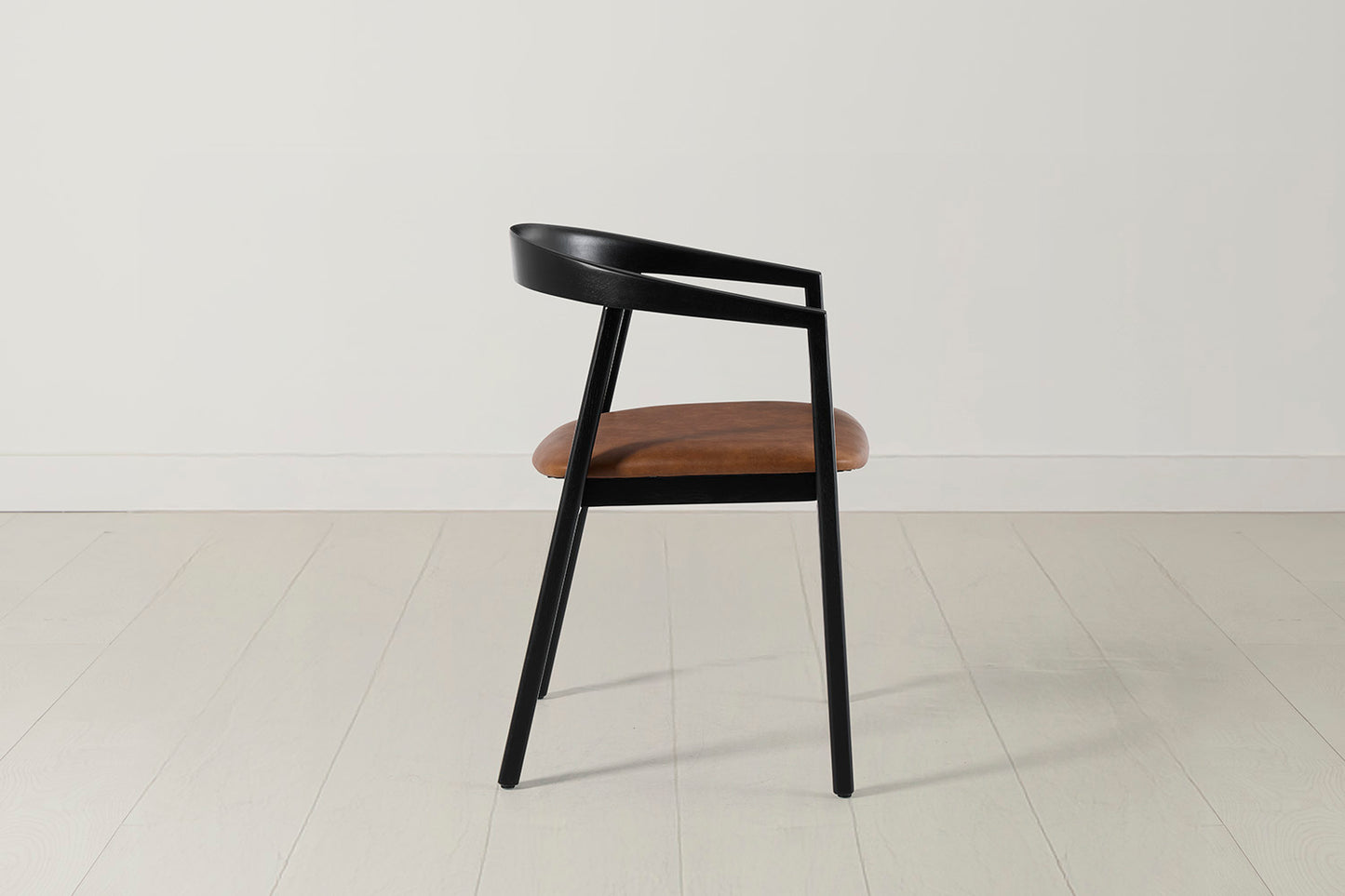 Dining Chair 01 (set of 2), Black / Maple