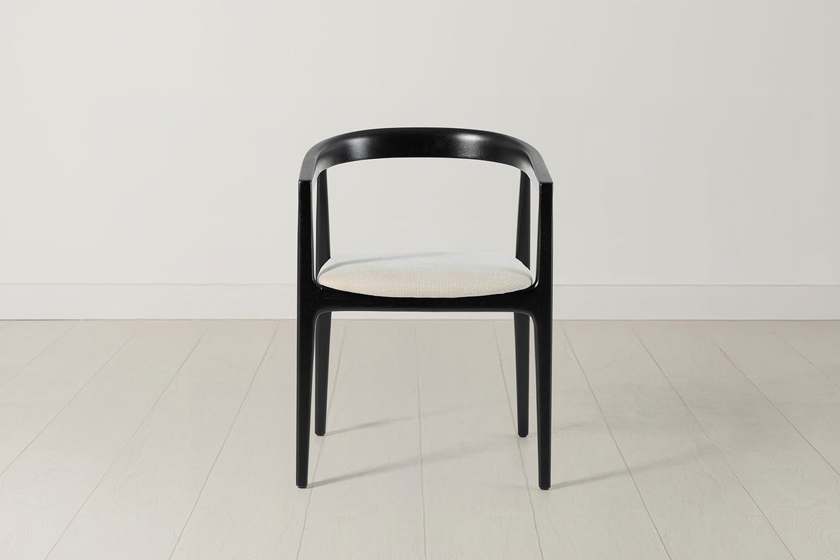 Dining Chair 01 (set of 2), Black / Oatmeal