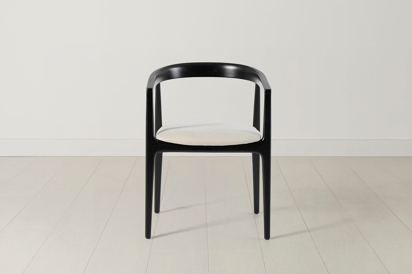 Dining Chair 01 (set of 2), Black / Oatmeal
