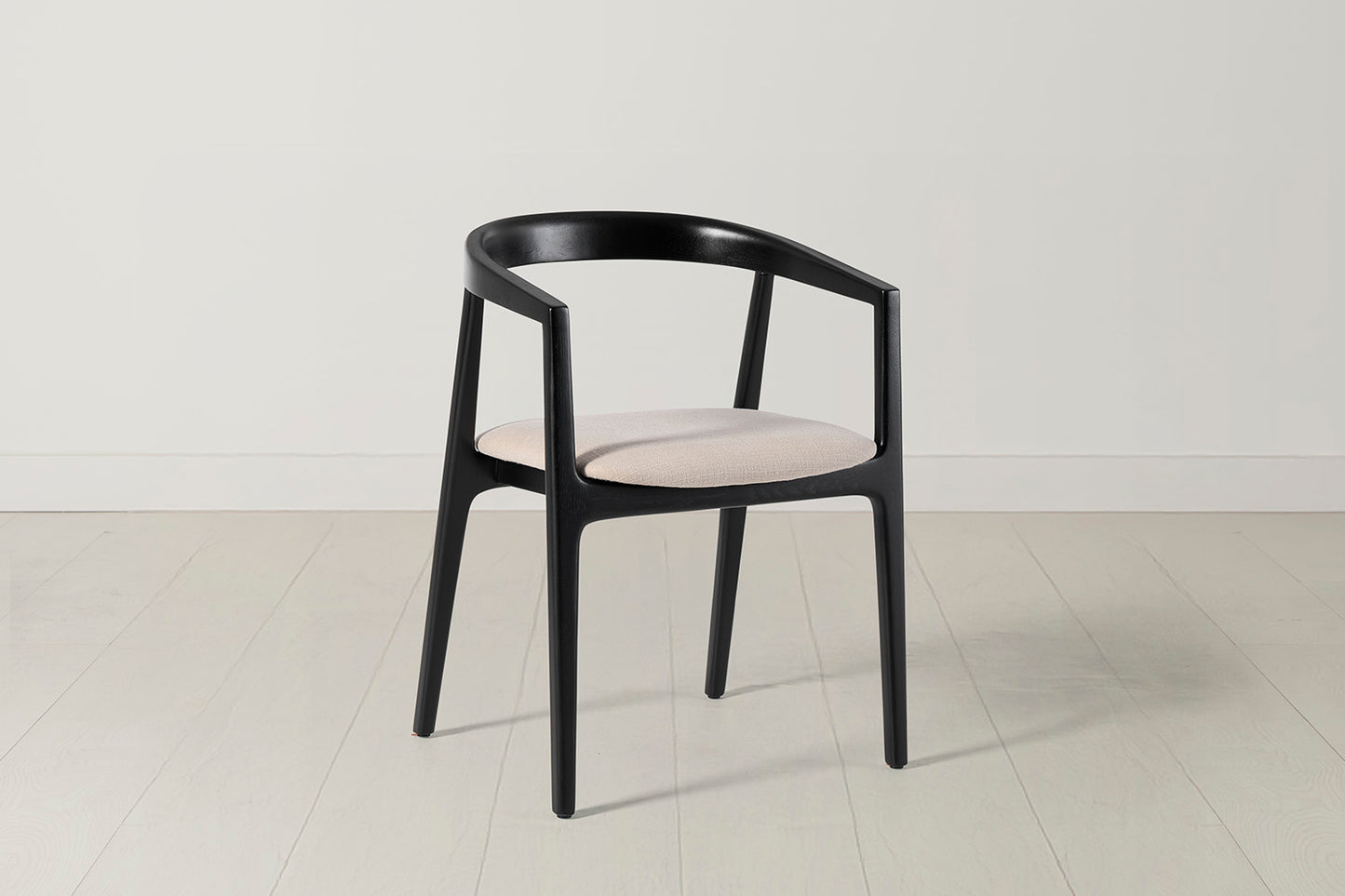 Dining Chair 01 (set of 2), Black / Oatmeal