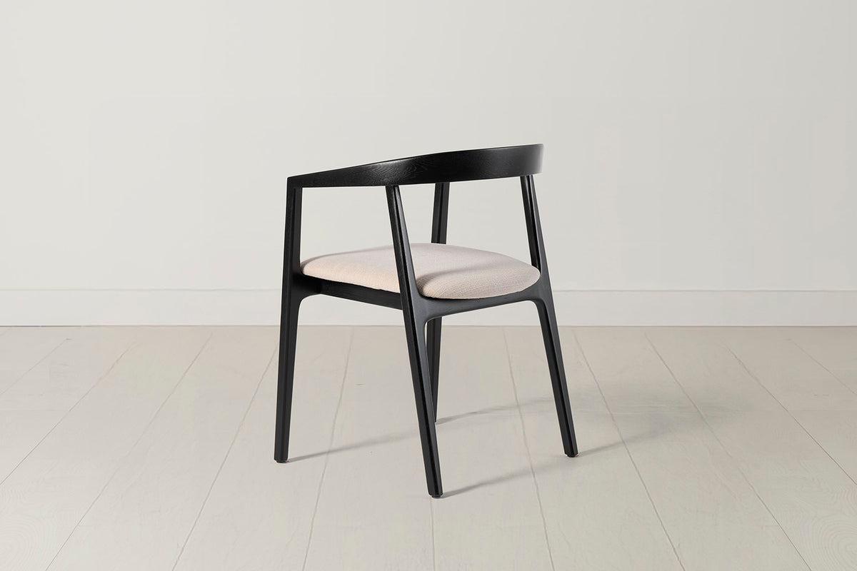 Dining Chair 01 (set of 2), Black / Oatmeal