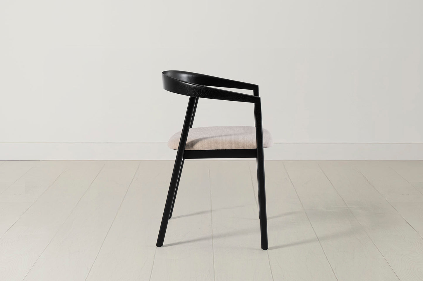 Dining Chair 01 (set of 2), Black / Oatmeal
