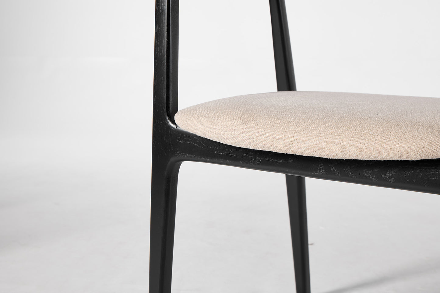 Dining Chair 01 (set of 2), Black / Oatmeal