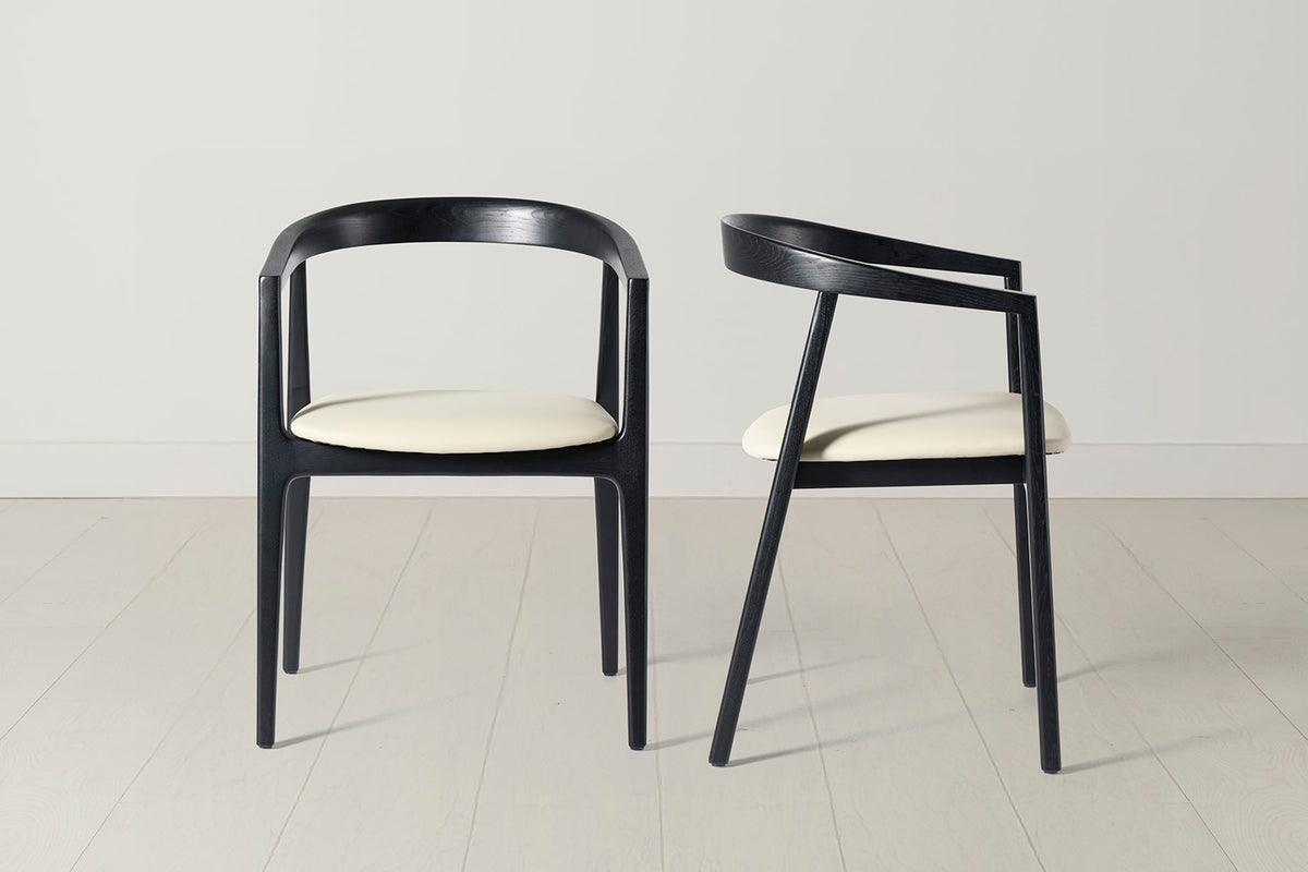 Dining Chair 01 (set of 2), Black / Oyster