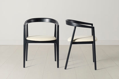 Dining Chair 01 (set of 2), Black / Oyster